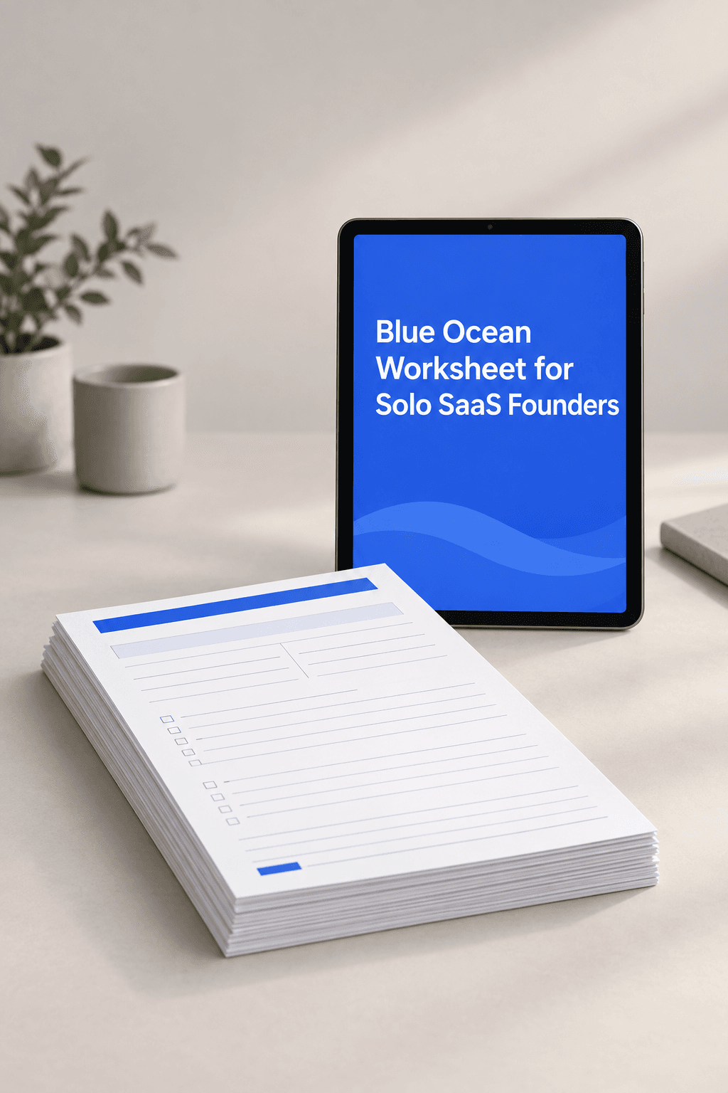 Blue Ocean Worksheet for Solo SaaS Founders